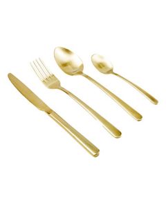 SET 24 PZ POSATE ACCIAIO MATT-CHAMPAGNE EVVIVA